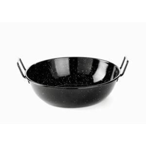 Tigaie adanca paella cu 2 manere, otel emailat.