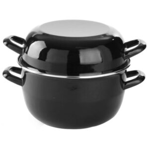 Oala emailata cu capac pentru scoici 5 Lit ,26 cm diametru x21cm inaltime Hendi